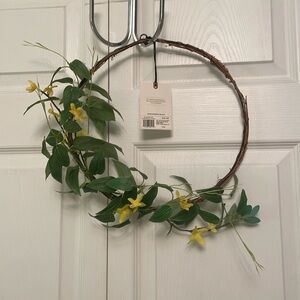 NWT Hearth & Hand with Magnolia Forsythia Artificial 12” Wreath SPRING Wreath
